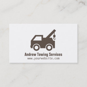 Carte De Visite Services minimalistes de remorquage de camions mod