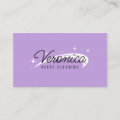 Carte De Visite Services minimaux simples de nettoyage des domesti (Dos)