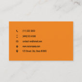 Carte De Visite Services mobiles personnalisables orange (Dos)