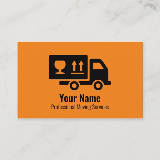 Carte De Visite Services mobiles personnalisables orange (Devant)