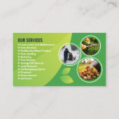 Carte De Visite Services modernes de jardinage (Dos)