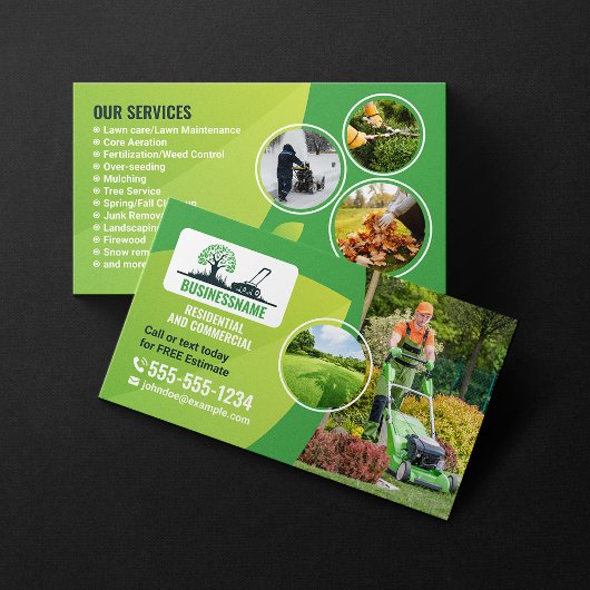 Carte De Visite Services modernes de jardinage