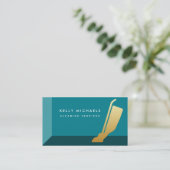 Carte De Visite Services modernes de nettoyage à vide Turquoise et (Debout devant)