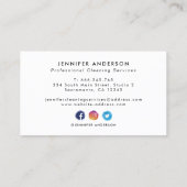 Carte De Visite Services Modernes De Nettoyage De L'Or Et Du Noir (Dos)