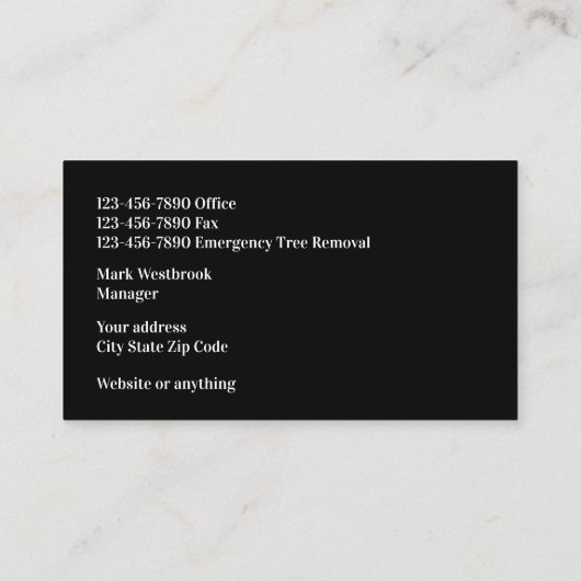 Carte De Visite Services modernes d'excavation à deux côtés (Dos)