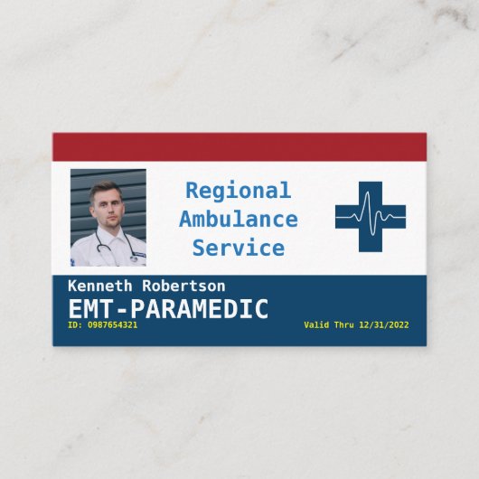 Carte De Visite Services paramédicaux (Devant)