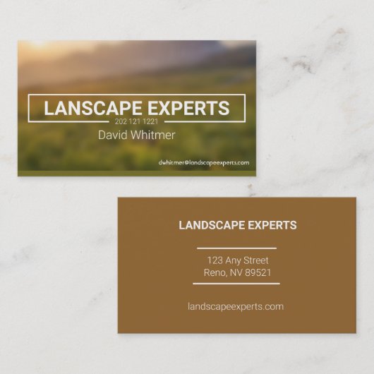 Carte De Visite Services paysagers (Devant / Derrière)