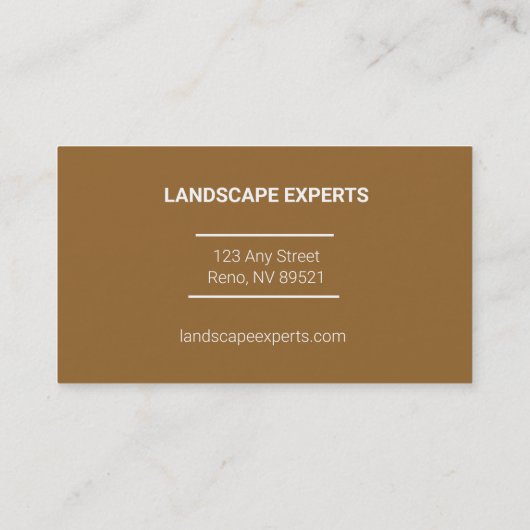Carte De Visite Services paysagers (Dos)