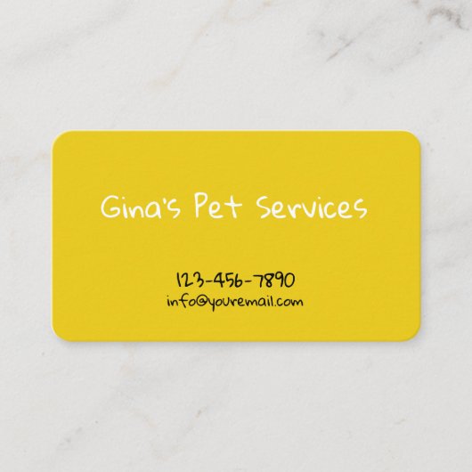 Carte De Visite Services pour animaux (Devant)