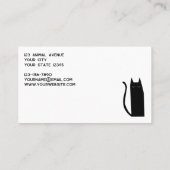 Carte De Visite Services pour animaux de chat noir (Dos)