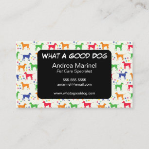 Carte De Visite Services pour animaux Dogs et Pawprints