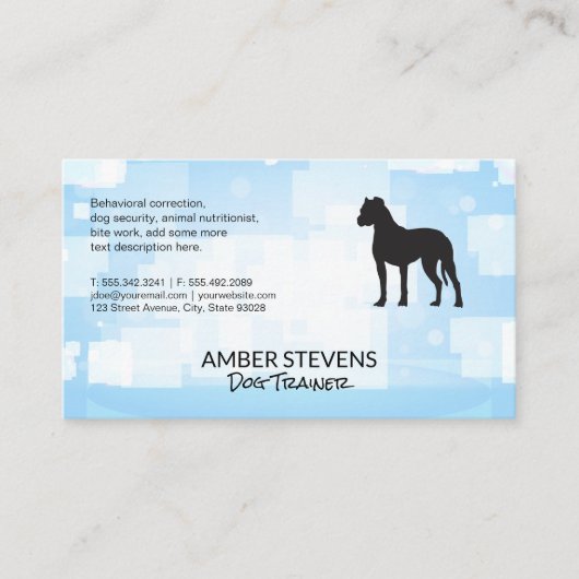 Carte De Visite Services pour animaux | Formation | Groomer (Devant)