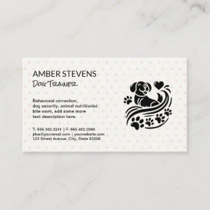 Carte De Visite Services pour chiens Formation de soins aux anim