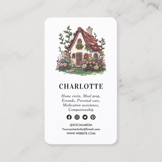 Carte De Visite Services professionnels d'aidants naturels Code QR (Devant)