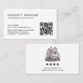 Carte De Visite Services professionnels d'aidants naturels Code QR (Devant / Derrière)