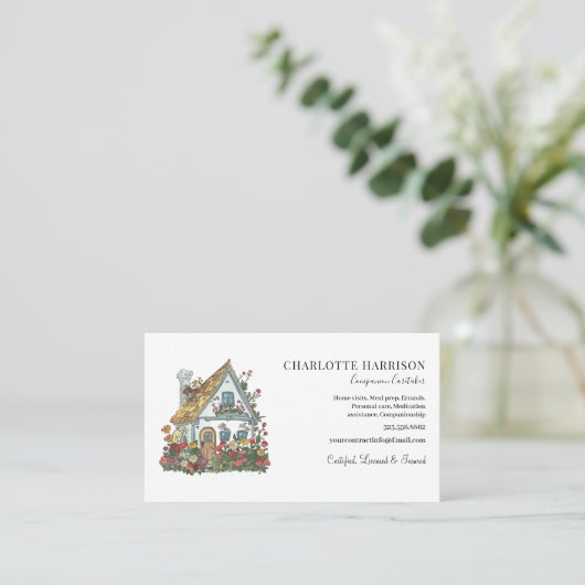 Carte De Visite Services professionnels d'aidants naturels Code QR (Debout devant)