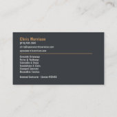 Carte De Visite Services professionnels de béton (Dos)