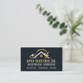 Carte De Visite Services professionnels de code QR électricien (Debout devant)