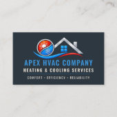 Carte De Visite Services professionnels de code QR HVAC (Devant)
