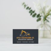 Carte De Visite Services professionnels de code QR pour excavateur (Debout devant)