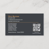 Carte De Visite Services professionnels de code QR pour le béton (Dos)