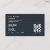 Carte De Visite Services professionnels de code QR pour le plâtrag (Dos)