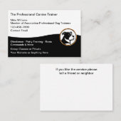 Carte De Visite Services professionnels de formation de chien (Devant / Derrière)