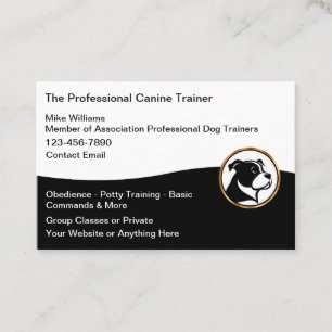 Carte De Visite Services professionnels de formation de chien
