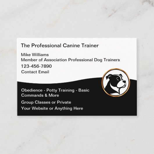 Carte De Visite Services professionnels de formation de chien (Devant)
