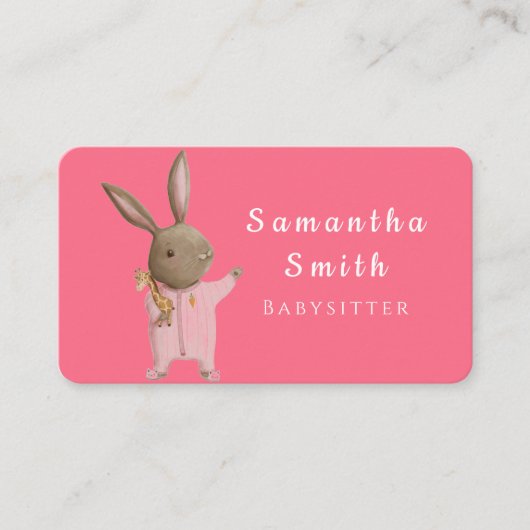 Carte De Visite Services professionnels de garde d'enfants : soins (Devant)