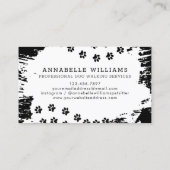 Carte De Visite Services professionnels de marche de chiens (Dos)