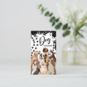 Carte De Visite Services professionnels de marche de chiens (Debout devant)