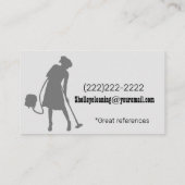 Carte De Visite Services professionnels de nettoyage de Chambre (Dos)