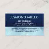 Carte De Visite Services professionnels de nettoyage de fenêtres (Dos)