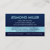 Carte De Visite Services professionnels de nettoyage de fenêtres (Dos)