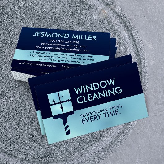 Carte De Visite Services professionnels de nettoyage de fenêtres