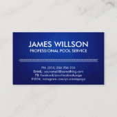 Carte De Visite Services professionnels de nettoyage de piscine (Dos)