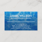 Carte De Visite Services professionnels de nettoyage de piscine (Dos)