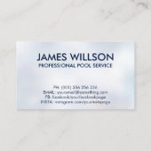 Carte De Visite Services professionnels de nettoyage de piscine (Dos)