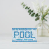 Carte De Visite Services professionnels de nettoyage de piscine (Debout devant)