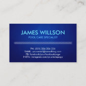 Carte De Visite Services professionnels de nettoyage de piscine (Dos)