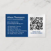 Carte De Visite Services professionnels de nettoyage des maisons (Dos)