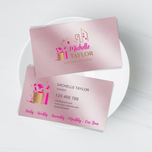 Carte De Visite Services professionnels de nettoyage des maisons e