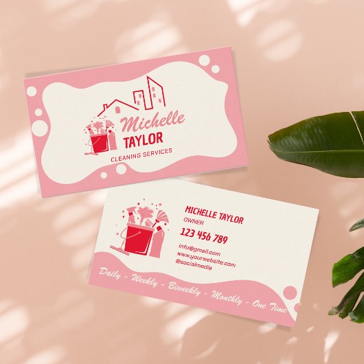 Carte De Visite Services professionnels de nettoyage des maisons e