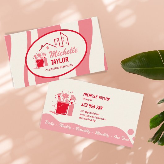 Carte De Visite Services professionnels de nettoyage des maisons e