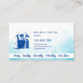 Carte De Visite Services professionnels de nettoyage des maisons e (Dos)