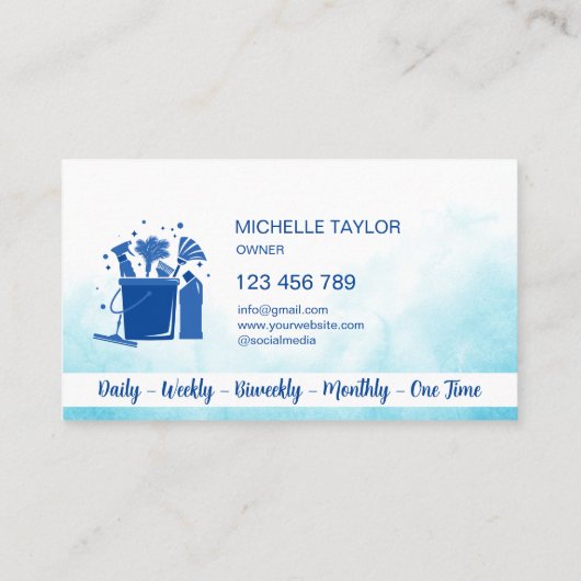 Carte De Visite Services professionnels de nettoyage des maisons e (Dos)