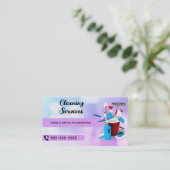 Carte De Visite Services professionnels de nettoyage et de ménage (Debout devant)