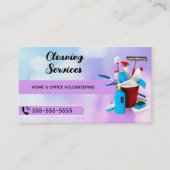 Carte De Visite Services professionnels de nettoyage et de ménage (Devant)