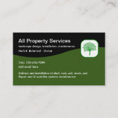 Carte De Visite Services professionnels de paysage (Devant)